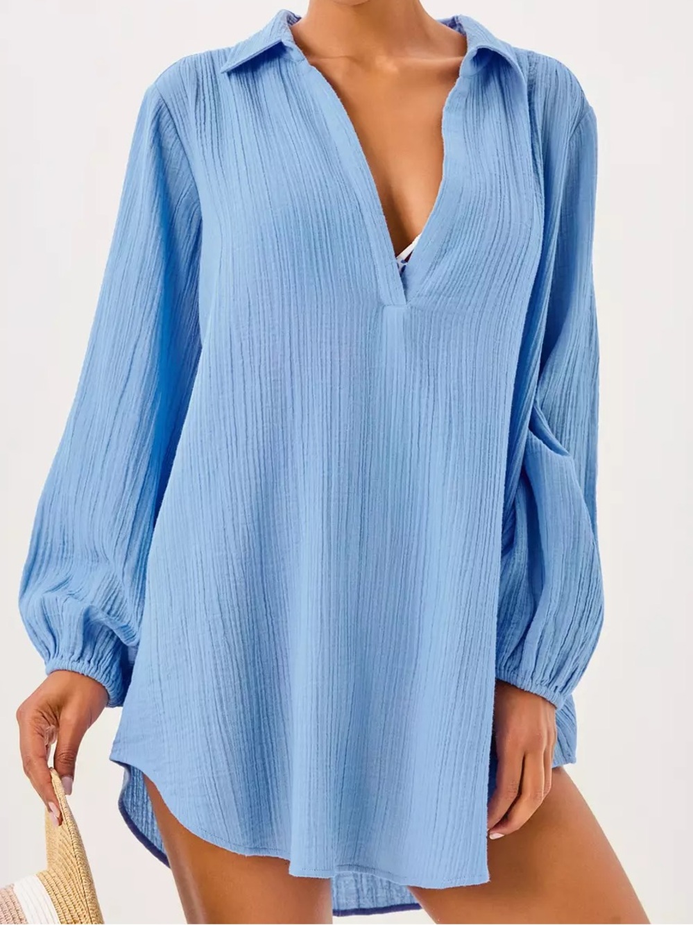 Lilly Pulitzer bohemian kique long sleeve cover up blouse swim bathingsuit sz xs